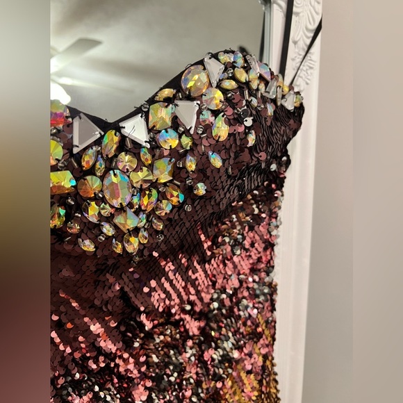 162 Mark Lee Sequin Gown formal prom - Picture 1 of 13